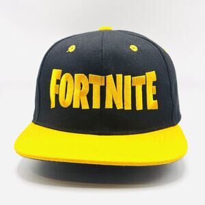 Fortnite Black Snapback Hat Graphic Logo Character Art Peely Raven Skull Trooper